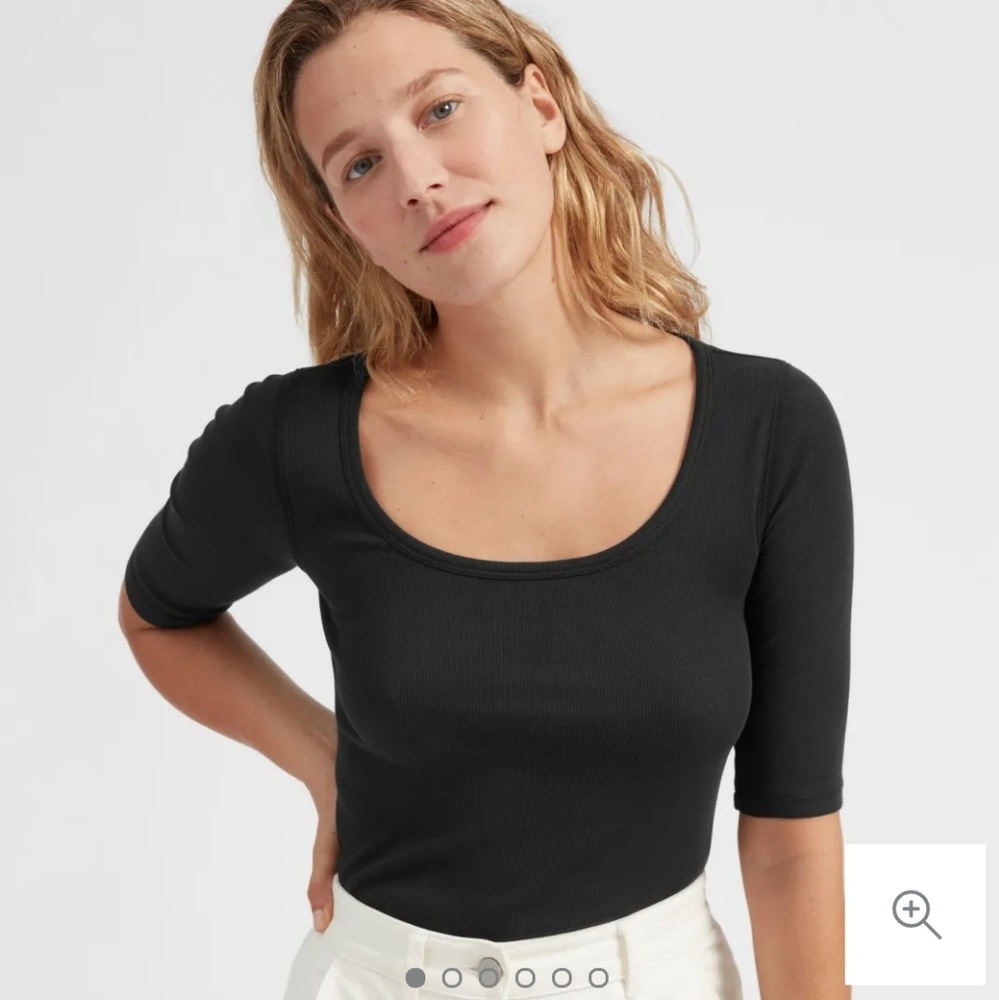 The Pima Micro Rib Scoop Neck